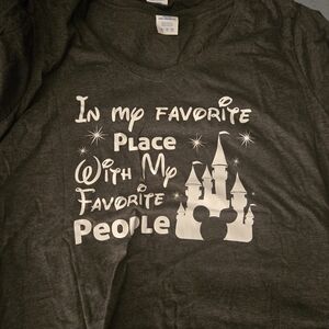 Disney Gray Tee DISNEY FAMILY SHIRTS NEVER WORN! 4 GREY (XL TWO Ls & M)